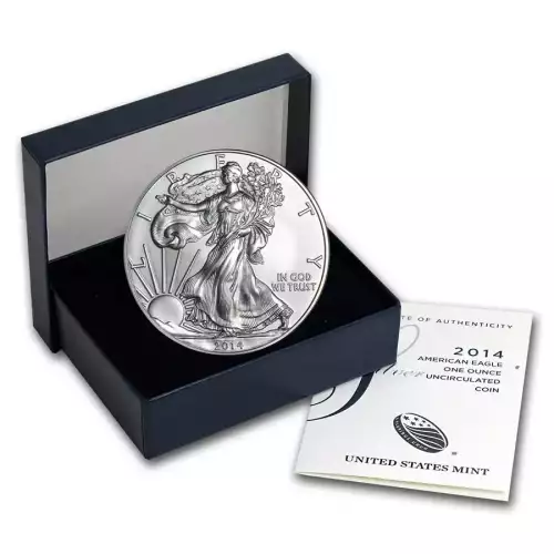 2014-W 1 oz Burnished American Silver Eagle (w/Box & COA) [DUPLICATE for #545741] (2)