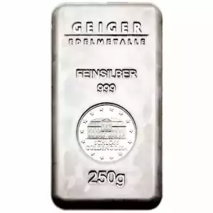 250g Silver Geiger Bar 